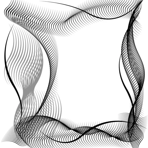 波状パターンの抽象的なシルエット フレーム — ストック写真