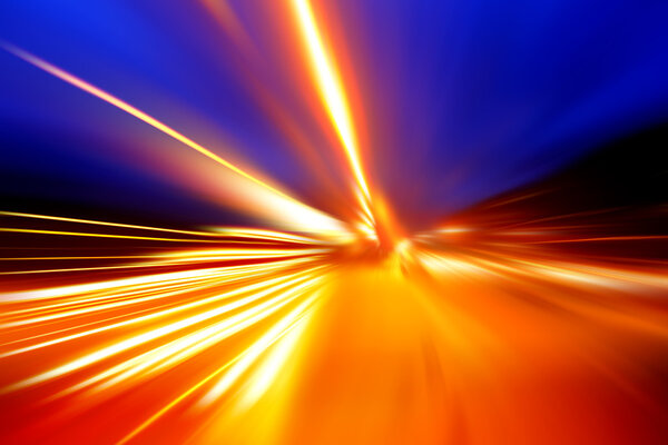 acceleration speed motion on night road