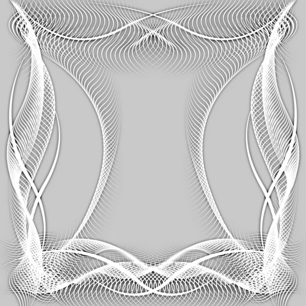 Abstraktní vlnitý rámeček silueta vzory — Stock fotografie