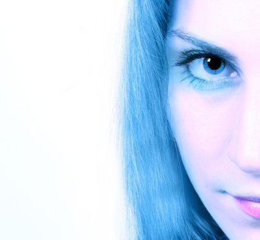 Bir kadının bakışları Resim kırpılmış