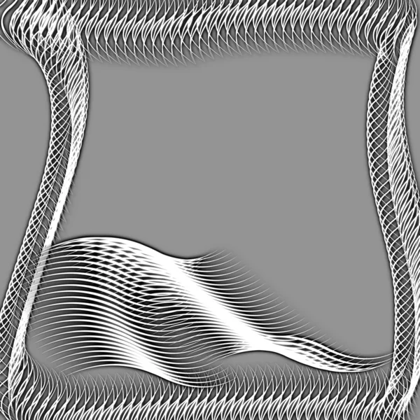 초록 물결 프레임 실루엣 패턴 — 스톡 사진