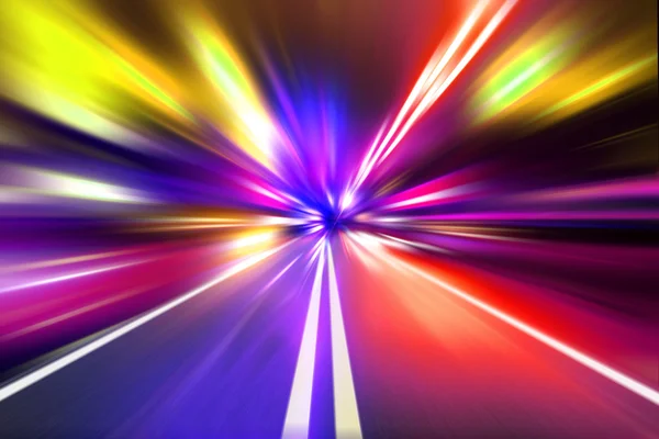 Gece yolunda hız hareketi