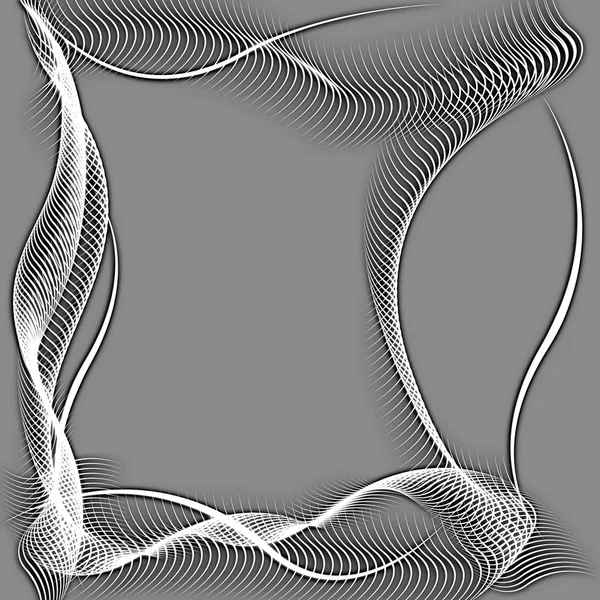 Абстрактні хвилясті візерунки силуетної рамки — стокове фото