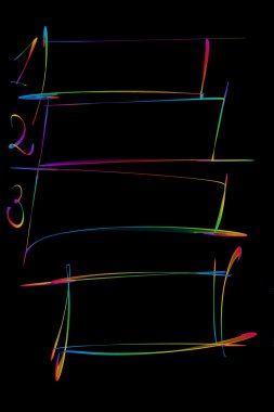 soyut degrade renkli çerçeveler