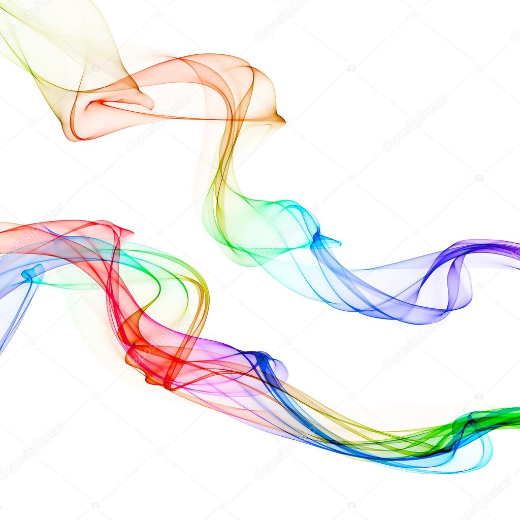 abstract colorful smoke waves