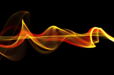 soyut bükülmüş net dalga