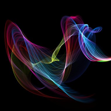 soyut bükülmüş dalgalar