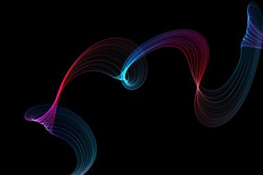 soyut bükülmüş dalgalar