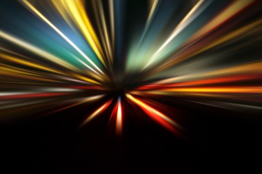 Gece yolunda hız hareketi