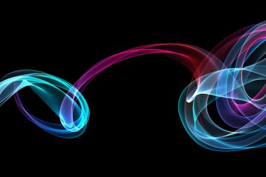 soyut bükülmüş dalgalar