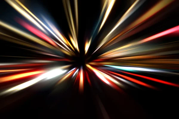 Speed motion on night road — Stock Photo, Image