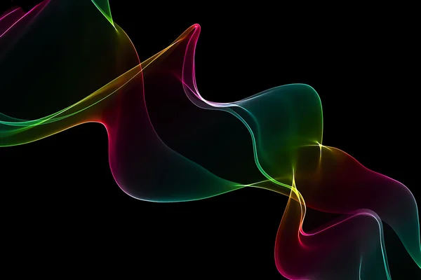 Colorful wave smoke — Stock Photo, Image