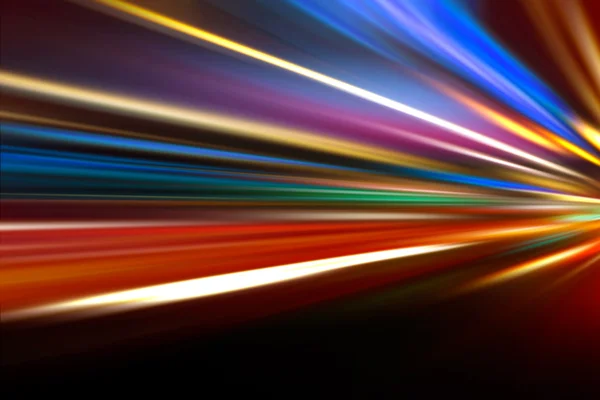 Скорость движения на ночной дороге Стоковое Фото