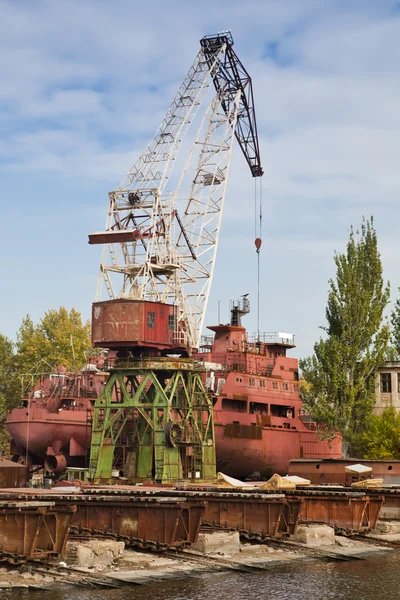 Gru da costruzione navale di grandi dimensioni — Foto Stock