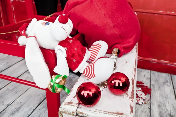 Puppy santa claus — Stock Photo, Image