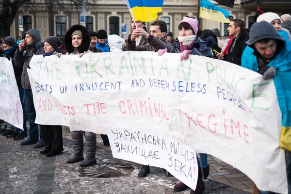 Maidan. massprotester i Ukraina — Stockfoto