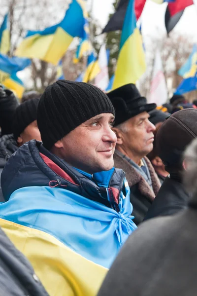 Meydan. Ukrayna kitlesel protesto gösterileri — Stok fotoğraf