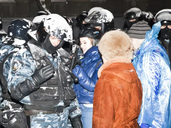 Протестующие за Европейский Союз на Майдане . — стоковое фото