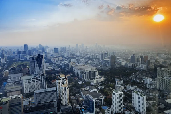 Захід сонця над Бангкок Ліцензійні Стокові Фото