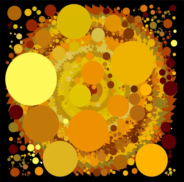 Abstrakte kugelförmige leuchtende Goldsterne — Stockvektor