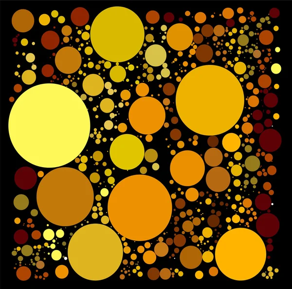 Estrelas douradas luminosas esféricas abstratas — Vetor de Stock