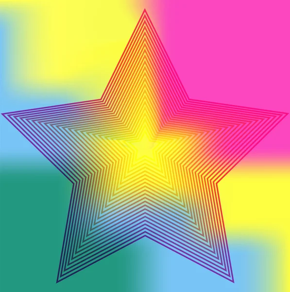 Abstract spherical luminous gold stars — Stock Vector