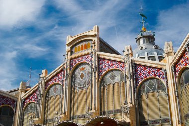 Valencia İspanya mercado ünlü eski çarşı Binası