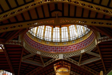 Valencia İspanya mercado ünlü eski çarşı Binası