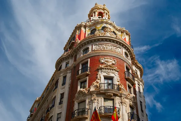 Historische gebouwen met kant fronten Spanje — Stockfoto