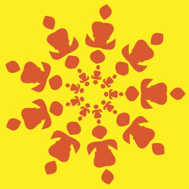 renkli arka plan ile renkli güneş