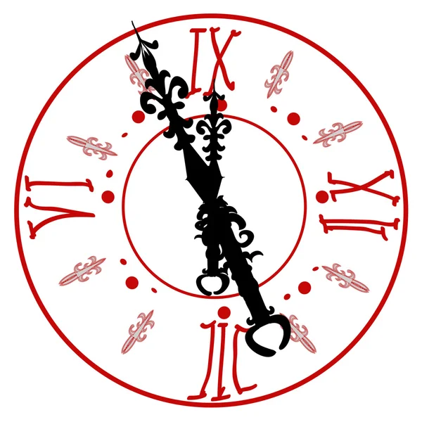 Tour de l'horloge antique — Image vectorielle