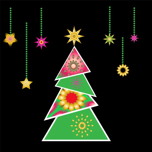 Kerstboom vector x-mas ontwerpelement — Stockvector