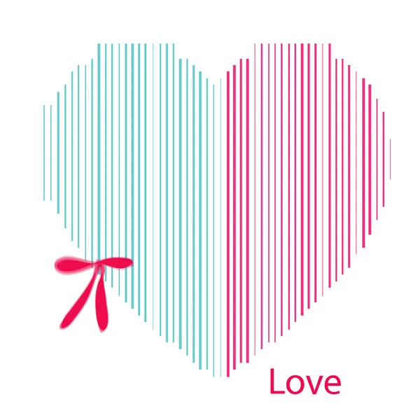Alla hjärtans dag rosa hjärtan på vit bakgrund — Stock vektor