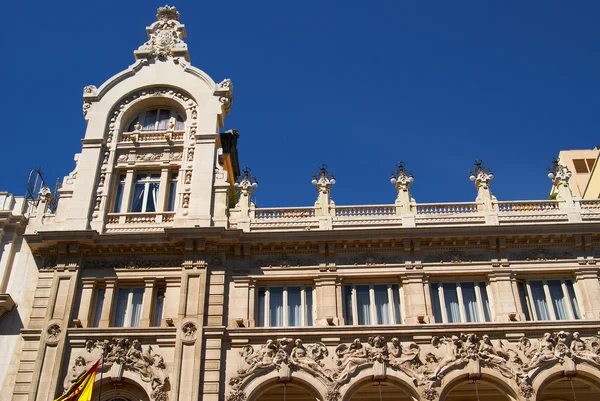 Historic buildings with lace fronts of Madrid — Stock Photo, Image