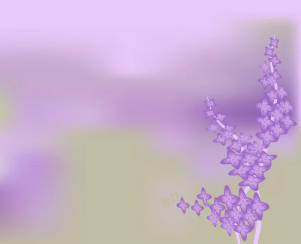 Fialové Lila bush kvetoucí — Stockový vektor