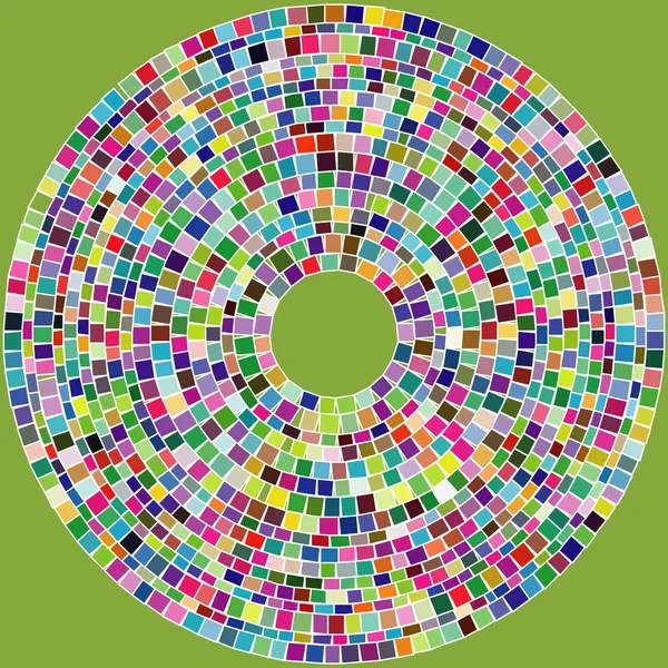 Abstrait sphérique or vert carrés roses — Image vectorielle
