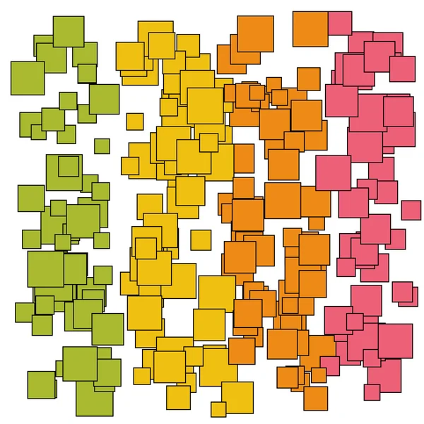 Abstrato esférico ouro verde quadrados rosa — Vetor de Stock