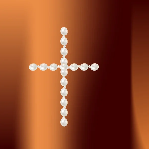 Крест с драгоценностями на покрывале Шарф — стоковый вектор