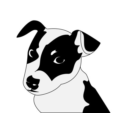 komik eğlenceli küçük köpek yavrusu silüeti