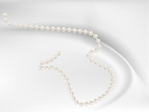 Beads with pink pearls romantic