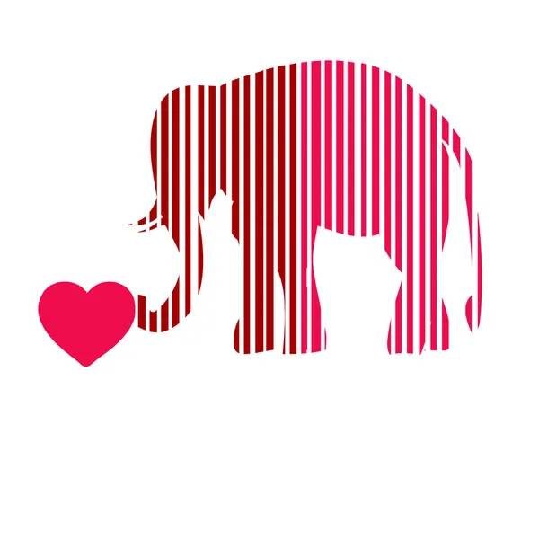 Feliz abstracto divertido elefante PINK — Vector de stock