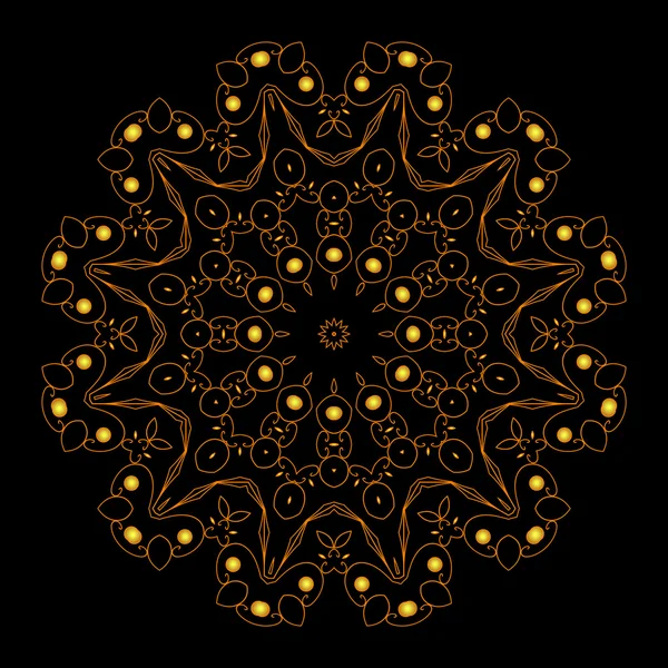 Абстрактный цветочный орнамент из золота — стоковый вектор