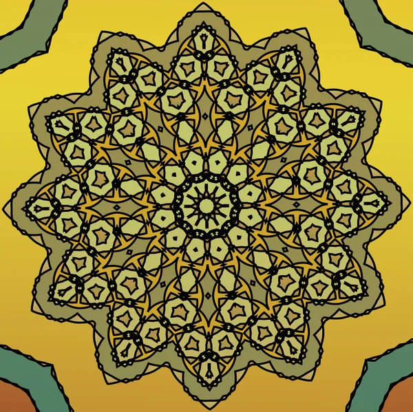 Dentelle paisley floral coloré ornement ethnique — Image vectorielle