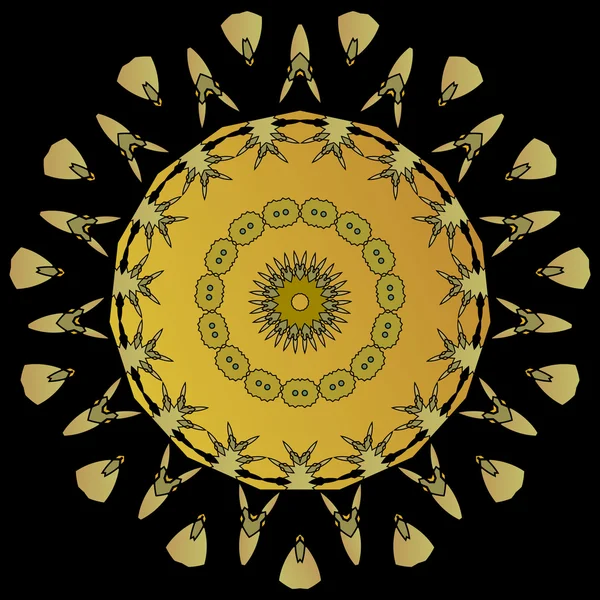 Dentelle floral coloré ornement ethnique — Image vectorielle