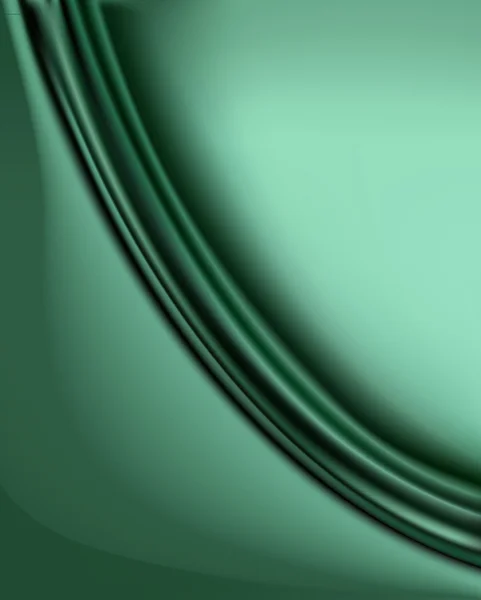 Zielone tło jedwab z niektóre miękkie fałdy — Wektor stockowy