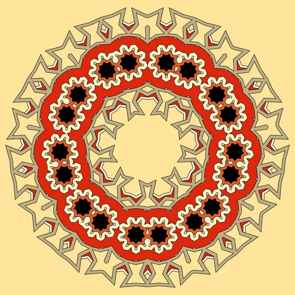 Laço floral colorido ornamento étnico — Vetor de Stock