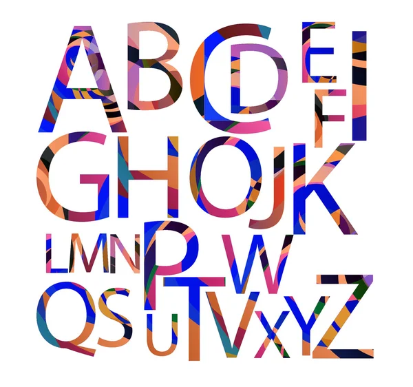 Die Buchstaben des Alphabets der Sprühfarbe — Stockvektor