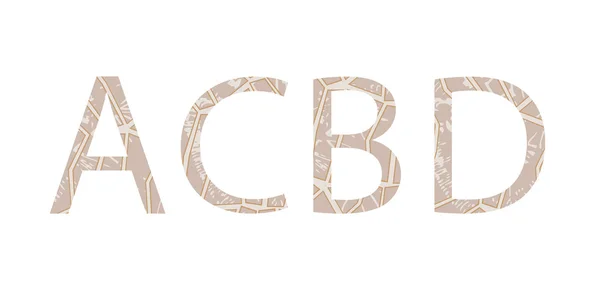 Les lettres de l'alphabet peintes dans le style ethnique — Image vectorielle