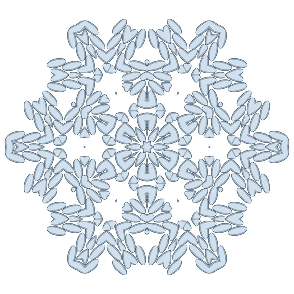 Dentelle floral blanc ornement ethnique kaléidoscope — Image vectorielle