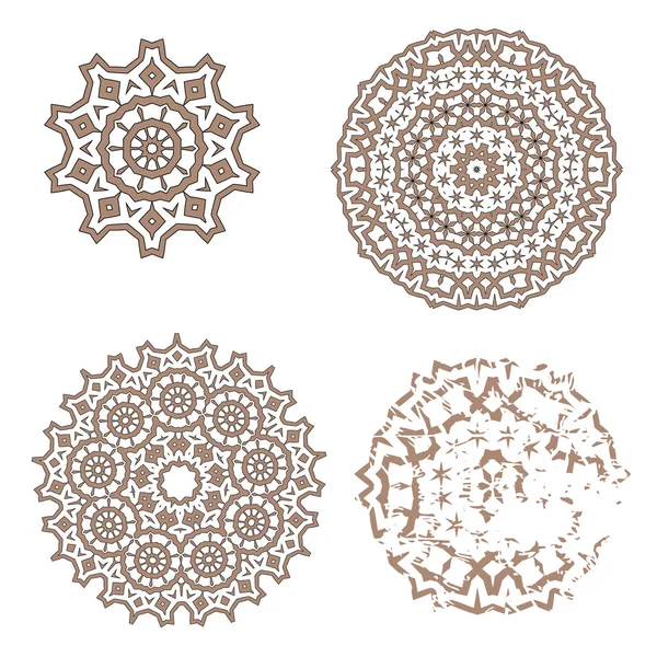 Lace floral kleurrijke etnische ornament — Stockvector